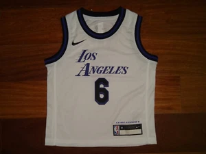 LeBron James Preschool 4-7 Nike Los Angeles Lakers White City Edition Jersey - Picture 1 of 7