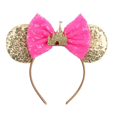 Diadema dorada HECHA A MANO con espejo mágico de Cenicienta de los parques de Disney Orejas de Minnie Foto 1 de 2