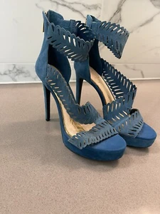 Jessica Simpson Balina Navy Blue Platform Dress High Heel Formal Dress Sandals - Picture 1 of 11