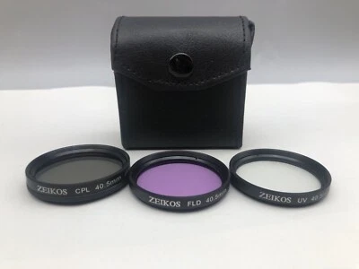 Zeikos 40.5mm 3 Piece Colored Filter Kit (UV,CPL,FLD) w/ Case pouch *READ - Image 1 of 4