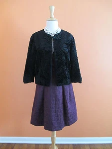 Behnaz Sarafpour for Target Size M Ebony Black Faux Fur Persian Lamb Jacket - Picture 1 of 8