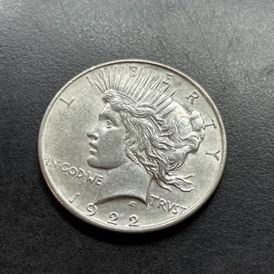1922 D 1 $ ORIGINAL USA PEACE 90% SILBER DOLLAR KM# 150 - Bild 1 von 4