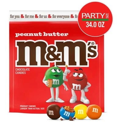 M&M's Peanut Butter Milk Chocolate Candy, Party Size - 34.0 oz - Image 1 of 4