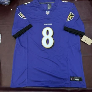 Lamar Jackson Trikot lila Ravens Baltimore genäht #8 groß  - Bild 1 von 6