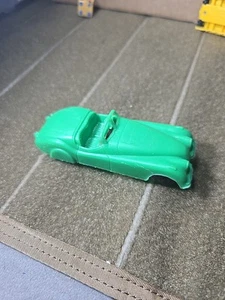 Rare Antique ORIGINAL 4" Green PLASTIC JAGUAR TOY CAR Vintage USA - Picture 1 of 3