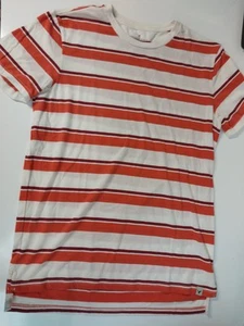 American Eagle Herren orange gestreiftes Kurzarm Hemd super weich Gr. Medium - Bild 1 von 6