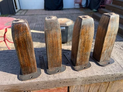 Juego de 4 patas cuadradas de madera para muebles de 6 1/4" de repuesto Foto 1 de 4