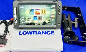 Lowrance Elite-9 Ti GPS Chartplotter Sonar Fish Finder Display W/ Cover & Mount - Picture 1 of 19