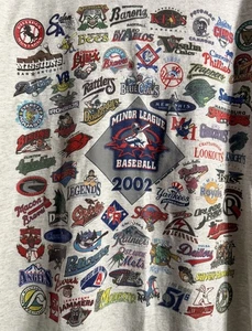 Mens XL Minor League Baseball T Shirt 2002 Printed Front/Back Whitecaps Lugnuts - Picture 1 of 4