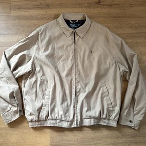 Polo Ralph Lauren Jacke Harrington Full Zip hellbraun khaki Vintage Gr. XL - Bild 1 von 8