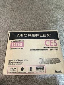 Ansell Ce5-512 Guanti per Camera Bianca, 5 Classe Iso, Lattice, 11 1/2 in L, 5,1 Mil, - Foto 1 di 6