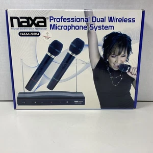 NAXA Professional Dual Microphone Kit with Wireless System Transmitter NAM-984 - Picture 1 of 2