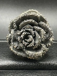 Queen Baby Sterling Silver CZ Encrusted Rose Ring 35g 925 Size 7 R30 - Picture 1 of 6