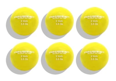PowerNet 2" Micro Weighted Hitting and Batting Training Ball (6 Pack) - Image 1 of 4