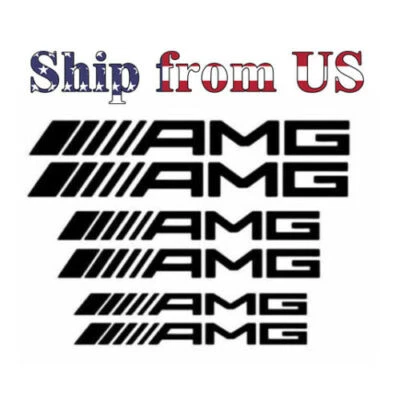 6x AMG Vehicle Brake Caliper Heat Resistant Decal Stickers For Race Sports Car - Image 1 of 4