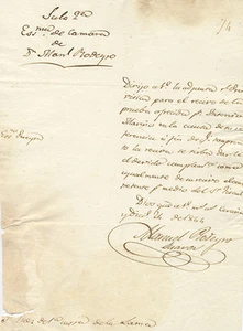 Escrito del año 1844. 202x150 mm. MUY RARO. - Imagen 1 de 1