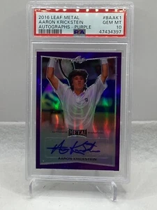 2016 Leaf Metal Tennis Auto Purple #BAAK1 Aaron Krickstein PSA 10 - Bild 1 von 2