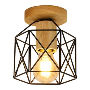 Vintage Deckenlampe Retro Industrial Deckenleuchte Lampe Wohnzimmer E27 Schwarz - Bild 1 von 8