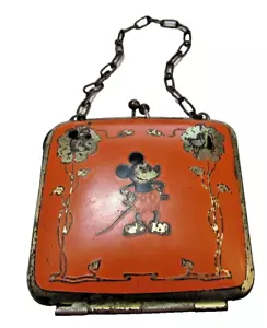 Jewelry Antique Vintage Estate Find 1930's Mickey and Minnie Mouse Metal purse - Picture 1 of 3