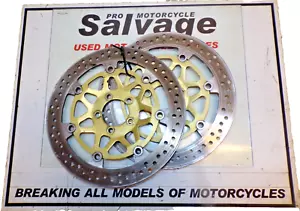 KAWASAKI ZX9R E NINJA 2000 2001:BRAKE DISCS - FRONT:USED MOTORCYCLE PARTS - Picture 1 of 3