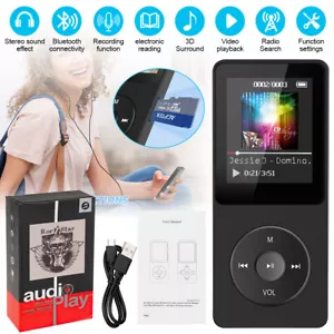 Portable Bluetooth MP4/MP3 Lossless Music Player FM Radio Recorder Speaker Sport - Picture 1 of 12