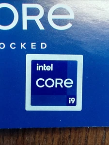 Neu Original Intel Core i9 Inside Case Badge Aufkleber (11. 12. 13. 14. Gen) - Bild 1 von 1