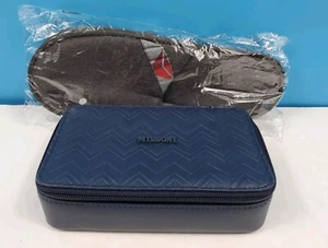 Missoni Exclusive Delta One Amenity Travel Case Blue Wave + Delta Hausschuhe NEU - Bild 1 von 7