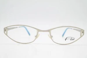 Brille Flair 596 Silber Blau Oval Brillengestell eyeglasses Neu - Picture 1 of 6