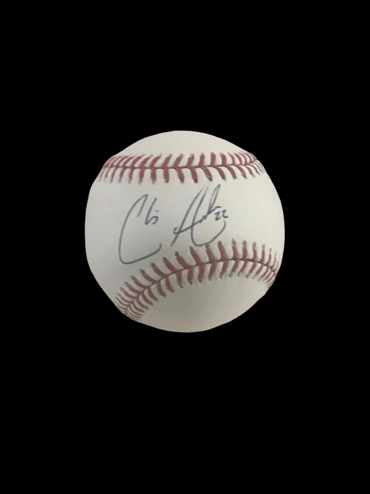 克里斯·阿彻 美国职棒大联盟签名亲笔签名棒球明尼苏达双城队/坦帕湾光芒 — 第 1/4 张图片