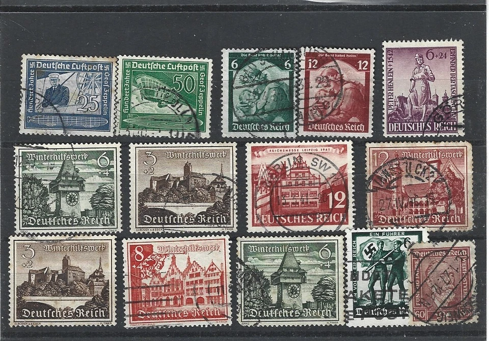 germany stamps used vf mixed usage 40's era - Image 1 of 1