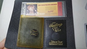 1991 FIELD OF VISION SILVER STAR HOLOGRAM PROTOTYPE RAWLINGS GOLD GLOVE AWARD