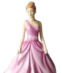 Royal Doulton Linda Pretty Ladies statuina HN5605 vestito rosa 8,5"H nuovo con scatola - Foto 1 di 6