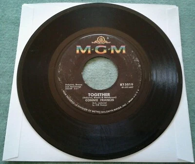 Connie Francis "Together / Too Many Rules" 7" 45 rpm record K13019 - Image 1 of 2