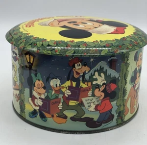 Walt Disney Mickey Mouse Merry Christmas EMPTY Candy Tin Decoration Display - Picture 1 of 12