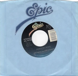 Jeff Beck And Rod Stewart – People Get Ready 1985 Epic Rock EX - Picture 1 of 2
