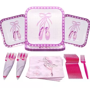 Ballet Value Party Supplies Pack 60 Pieces for 16 Guests - Ballerina Party Su... - Picture 1 of 5