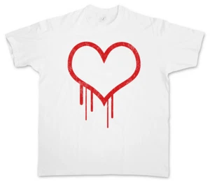 CAMISETA SANGRÍA CORAZÓN I Corazones Sangrientos San Valentín Gore Salpicaduras Tatuaje - Imagen 1 de 1