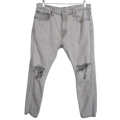 Jeans de mezclilla vintage Levis 512 gris claro W36 L30 desgastados rodillas rasgadas Foto 1 de 4