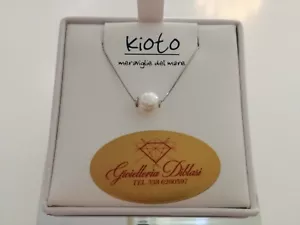 Collana Kioto con perla naturale realizzata in oro bianco 750/1000 - Foto 1 di 8