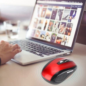 6D Ultra Thin 2.4G 1200DPI USB Wireless Mouse Ergonomic Optical Positioning Fit - Picture 1 of 14