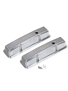 Mr Gasket Valve Cover Stock Height Breather Holes Hardware Included Fin (6855G) - Picture 1 of 12