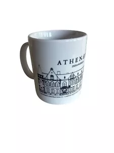 Athenaeum Indianapolis weiße Keramiktasse mit architektonischem Design - Bild 1 von 5