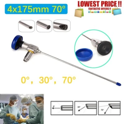 Endoscopio médico rígido sinuscopio nasal 70° 4X175MM artroscopio alcance sinusal CE Foto 1 de 4