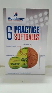 Practice Softballs 11'' - 6 Pack Yellow - Picture 1 of 2