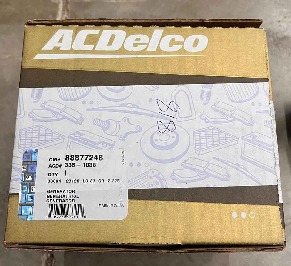 ACDelco Gold 335-1038 Alternator fits 1991 GMC Sonoma ^ - Image 1 of 1