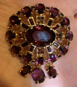 Vintage signierte Swarovski Pin Brosche 2 1/4"" x 1 3/4 - Bild 1 von 3