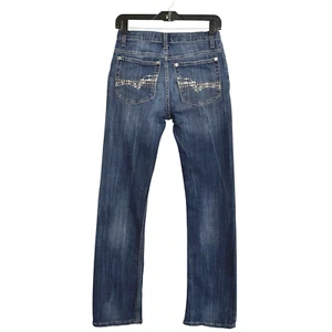 Wrangler 20x Denim Jeans Boys 16 slim Adj Waist Stretch Darker Mid Rise Boot - Picture 1 of 9