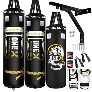 Punch Bag 3ft/4ft/5ft Filled Heavy Duty Boxing Hanging Punching Training Set MMA - Picture 1 of 29