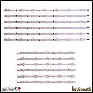 KIT 12 BARRE LED TV PER SAMSUNG UE50H6200AYXZT - Foto 1 di 2