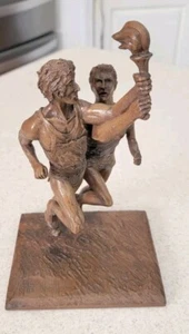 1983 Olympic Game Torch Bearers Sculpture Figurine Marcel Jovine - 10 Inches - Picture 1 of 13